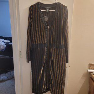 Black and gold mini dress